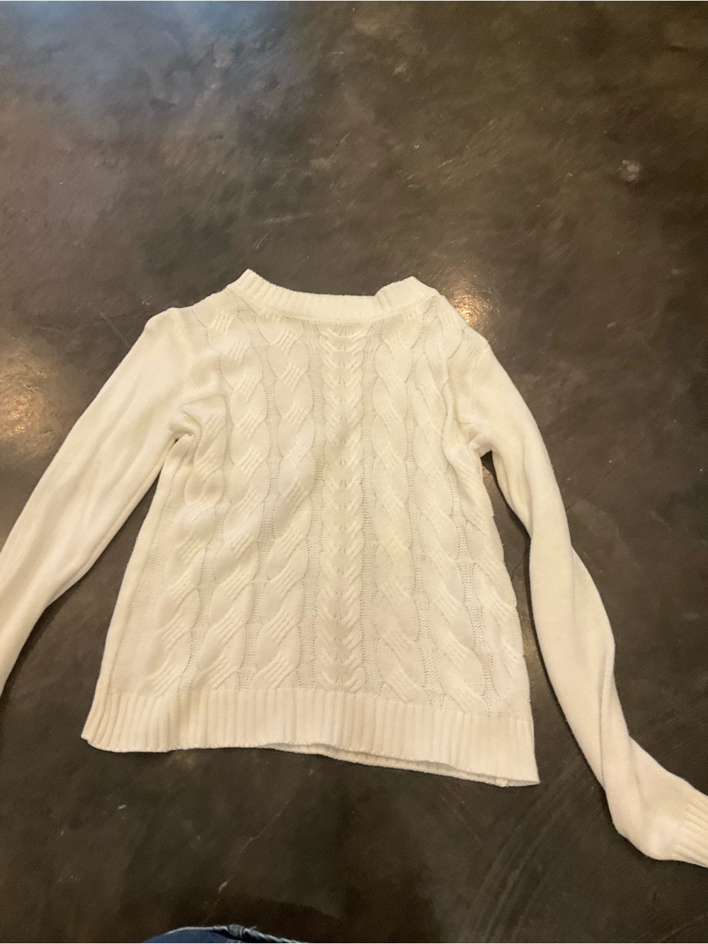 Classic Cream Cable Knit Sweater - Women
